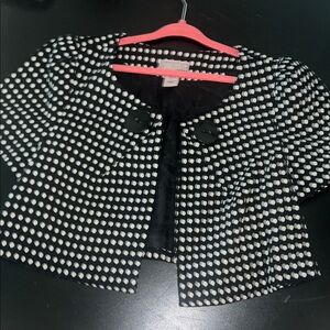 H&M Black and White Polka Dot Blazer